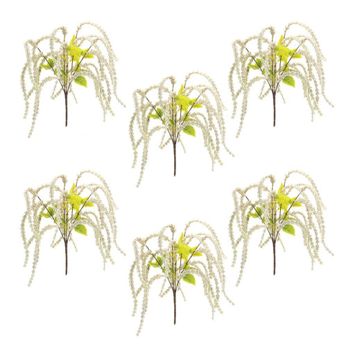 Melrose Int. Hanging Astible Bush, Set of 6, Green/Brown/White