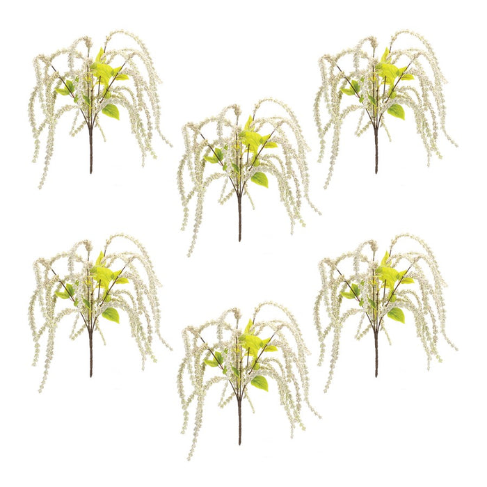 Melrose Int. Hanging Astible Bush, Set of 6, Green/Brown/White