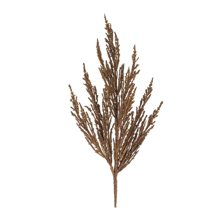 Melrose International Harvest Plume Stem, Set of 6, Brown - 86712DS