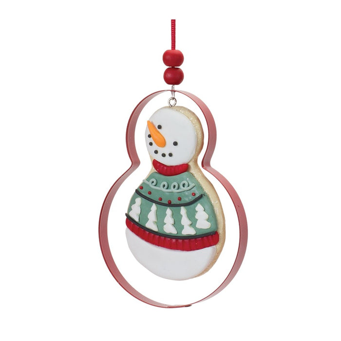Melrose Metal Cookie Cutter Ornament, Set of 12, Red/White/Green