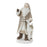 Melrose Santa Figurine/Deer/Pine Tree Accents, Set/2, Champagne/White