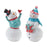 Melrose International Whimsical Snowman Figurine, Set of 2, Blue/White - 86723DS