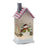 Melrose International LED Lighted House/Snowman, Set of 2, Red/White - 86729DS