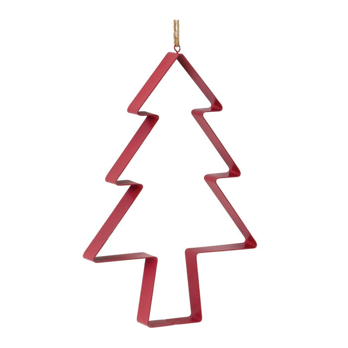 Melrose International Pine Tree Cookie Cutter Ornament, Set of 4, Red - 86733DS