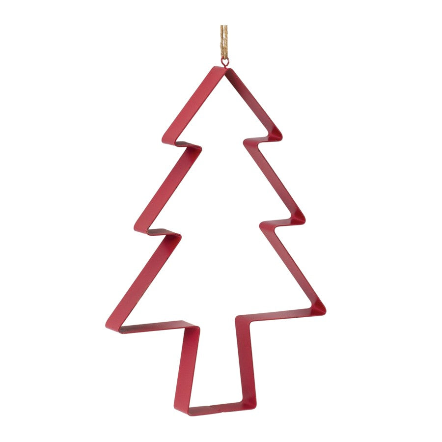 Melrose International Pine Tree Cookie Cutter Ornament, Set of 4, Red - 86733DS