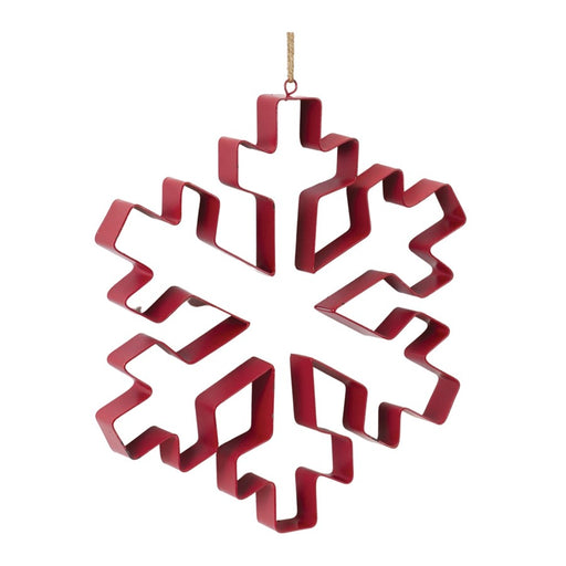 Melrose International Snowflake Cookie Cutter Ornament, Set of 4, Red - 86734DS