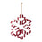 Melrose International Snowflake Cookie Cutter Ornament, Set of 4, Red