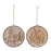 Melrose Wood Deer Tree Disc Ornament, Set of 12, Green/Brown - 86744DS
