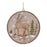 Melrose Wood Deer Tree Disc Ornament, Set of 12, Green/Brown