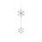 Melrose Jeweled Metal Snowflake Drop Ornament, Set of 6, Silver - 86754DS