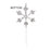 Melrose Jeweled Metal Snowflake Drop Ornament, Set of 6, Silver