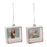 Melrose Glass Gnome Shadow Box Ornament, Set of 6, White/Red/Green