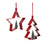 Melrose Star/Pine Tree Cookie Cutter Ornament, Set of 6, Red/Green - 86766DS