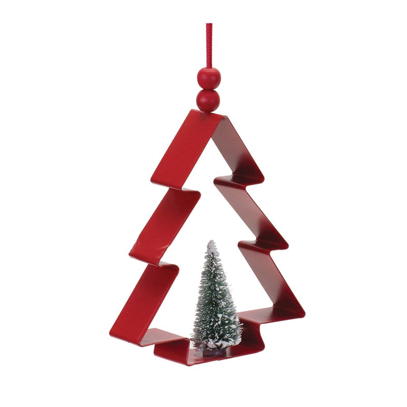 Melrose Star/Pine Tree Cookie Cutter Ornament, Set of 6, Red/Green