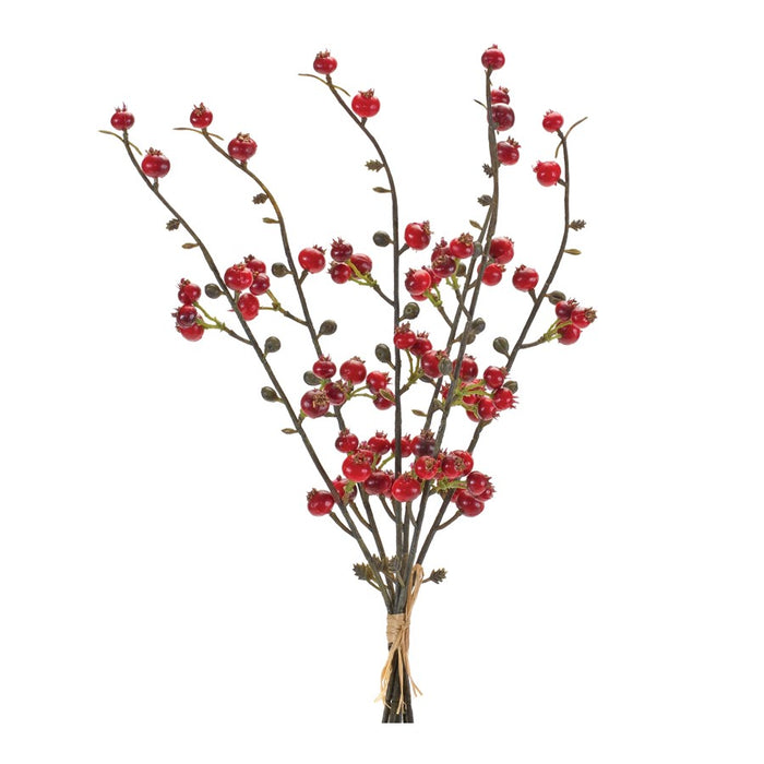 Melrose International Winter Berry Twig Bundle, Set of 6, Red - 86774DS