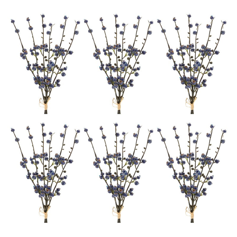Melrose International Winter Berry Twig Bundle, Set of 6, Green