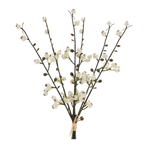 Melrose International Winter Berry Twig Bundle, Set of 6, Green/White - 86776DS