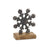 Melrose Metal Snowflake on Wood Base, Set of 6, Silver/Brown
