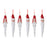 Melrose International Carved Santa Drop Ornament, Set of 6, White/Red