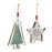Melrose Tree/Star Cookie Cutter Ornament, Set of 12, Green/White/Brown - 86793DS