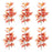 Melrose International Fall Leaf Spray, Set of 6, Orange