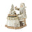 Melrose Santa/Spinning Christmas Tree, Set of 2, White/Silver/Tan - 86809DS