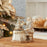 Melrose Santa/Spinning Christmas Tree, Set of 2, White/Silver/Tan