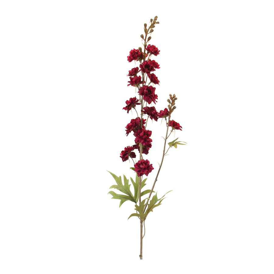 Melrose International Delphinium, Set of 12, Crimson/Green - 86815DS