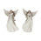 Melrose Winter Angel Figurine/Bird Accent, Set of 2, Champagne/Brown - 86828DS