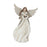 Melrose Winter Angel Figurine/Bird Accent, Set of 2, Champagne/Brown