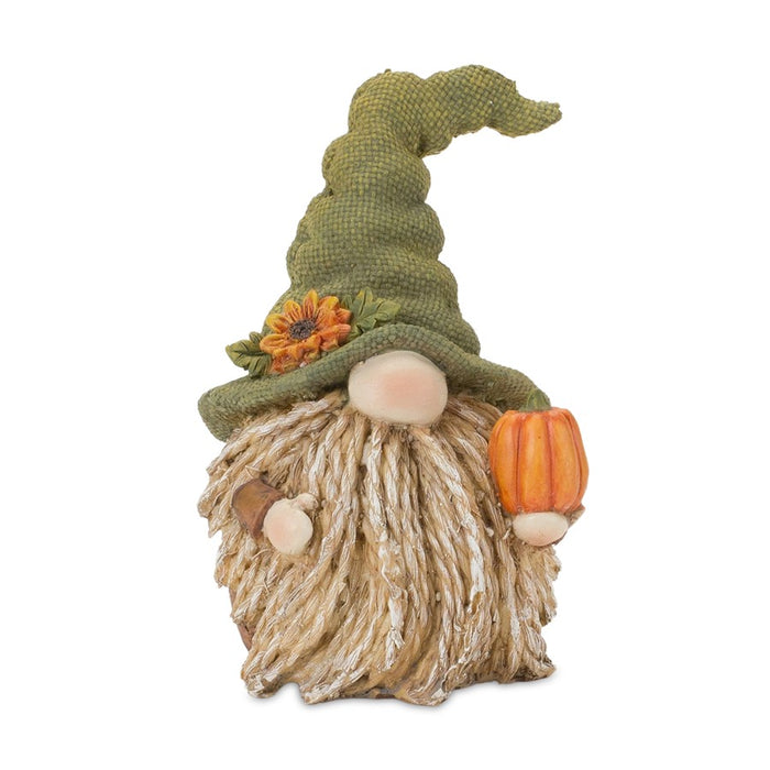 Melrose Fall Harvest Gnome Figurine, Set of 6, Green/Brown