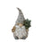 Melrose Pine Tree Trunk Gnome/Wreath Accent, Set/2, Grey/White/Green