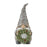 Melrose Pine Tree Trunk Gnome/Wreath Accent, Set/2, Grey/White/Green