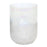 Melrose International Irridescent Glass Candle Holder 7"H, White/Silve - 86869DS