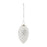 Melrose Frosted Glass Pinecone Ornament, Set of 4, White/Silver