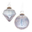 Melrose International Blue Crackle Glass Ornament, Set of 6 - 86876DS