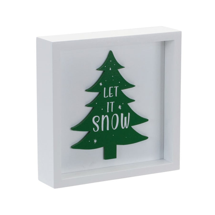 Melrose Int. Holiday Sentiment Sign, Set of 6, Green/Red/White