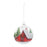 Melrose Frosted Barn Ball Ornament, Set of 12, Red/White/Green
