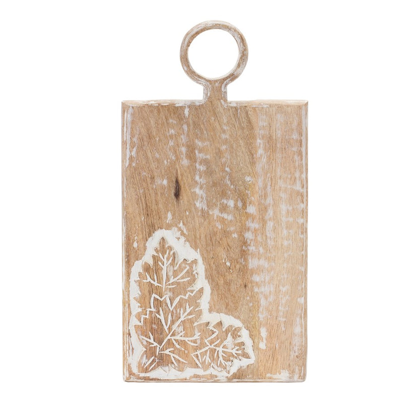 Melrose Autumn Mango Wood Cutting Board, Set of 2, Brown/White - 86913DS