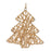 Melrose Int. Woven Rattan Star/Tree Ornament, Set of 12, Brown