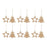 Melrose Int. Woven Rattan Star/Tree Ornament, Set of 12, Brown