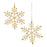 Melrose Int. Jeweled Metal Snowflake Ornament, Set of 12, Gold - 86916DS