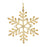 Melrose Int. Jeweled Metal Snowflake Ornament, Set of 12, Gold