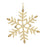 Melrose Int. Jeweled Metal Snowflake Ornament, Set of 12, Gold