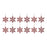 Melrose International Jeweled Metal Snowflake Ornament, Set of 12, Red