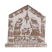 Melrose International White Washed Nativity Sign, Set of 2, Brown - 86921DS