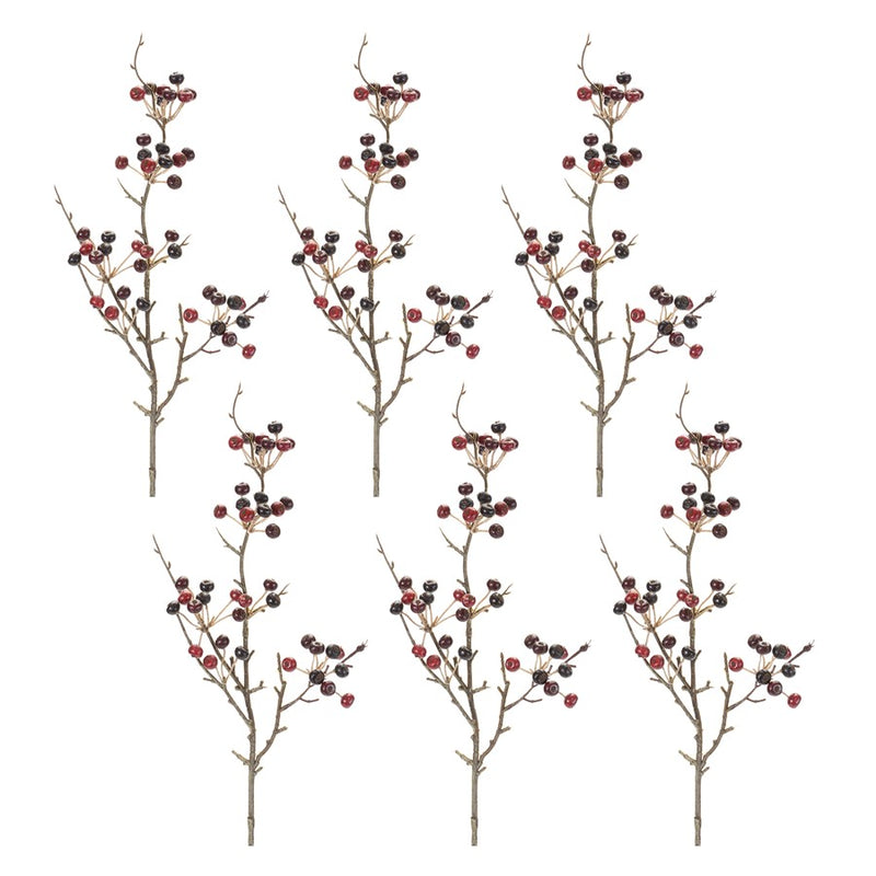 Melrose International Berry Pod Spray, Set of 6, Red