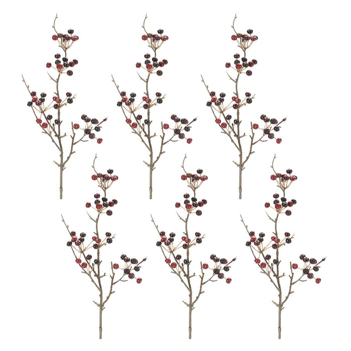 Melrose International Berry Pod Spray, Set of 6, Red