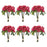 Melrose International Cranberry Bundle, Set of 6, Cranberry