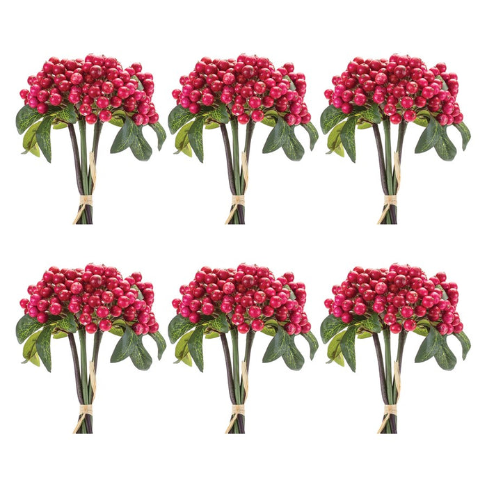 Melrose International Cranberry Bundle, Set of 6, Cranberry